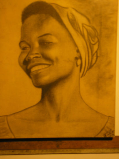 Mujer de Dahomey Charcoal