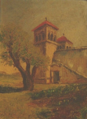 Iglesia colonial Oil Canvas Landscaping