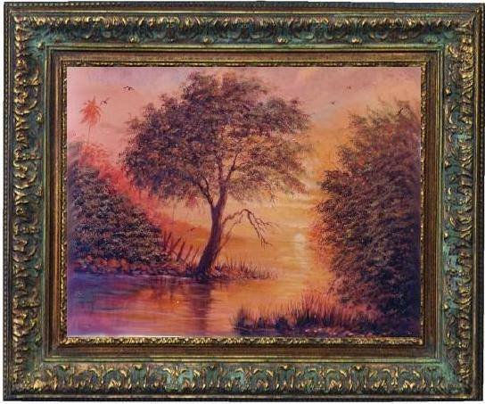 el ocaso Oil Canvas Landscaping