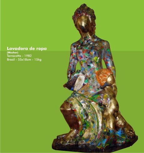 Lavadora de Ropa Terracota Figurativa