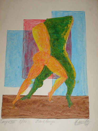 Tango III  5/30 Acrylic Paper Figure Painting