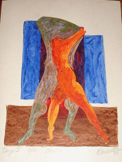 Tango  V  7/30 Acrylic Paper Figure Painting