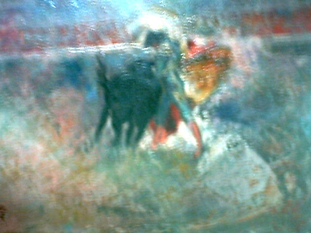 torero4 Oil Panel Figure Painting