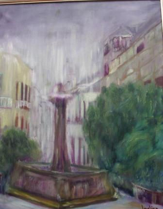 PLAZA DE LOS CARMELITAS Oil Canvas Landscaping