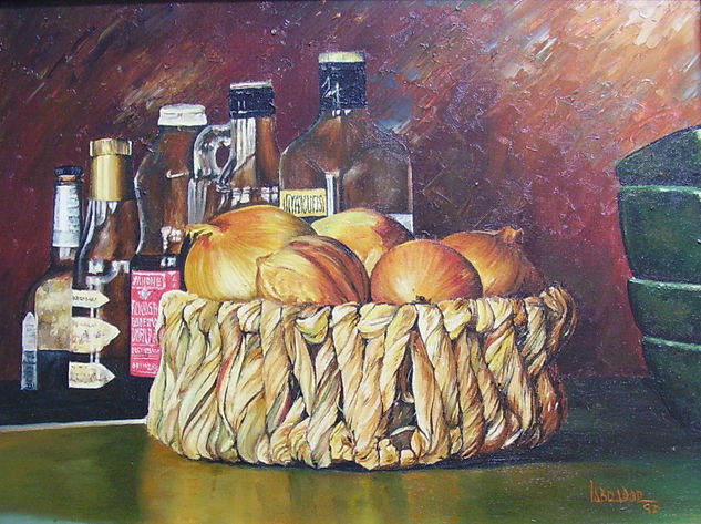 Cebollas Oil Canvas Still Life Paintings