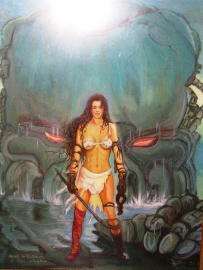 homenaje a luis royo, hevy metal. Oil Panel Others