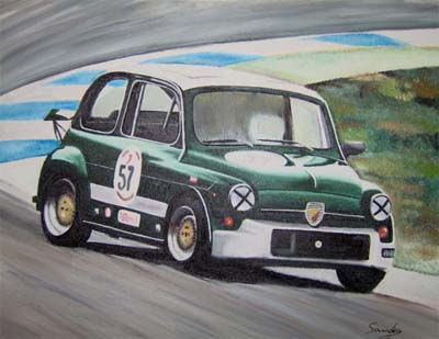 600 Abarth Óleo Lienzo Otros