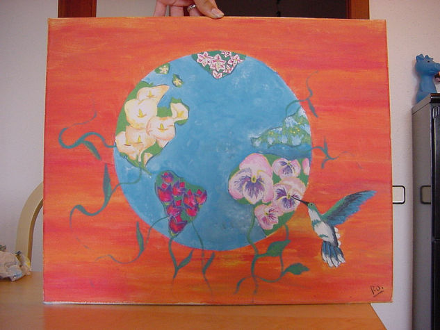 El mundo florece Acrylic Canvas Others