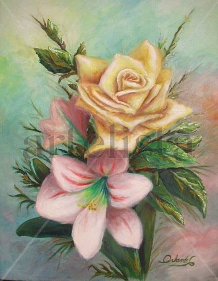 De mi jardín Oil Canvas Floral Painting