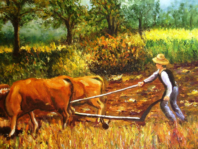 EL CAMPESINO Oil Canvas Figure Painting