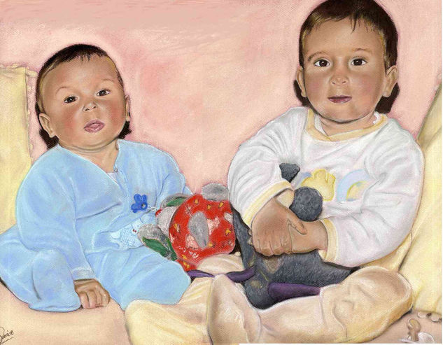 Nenes Pastel Paper Portrait