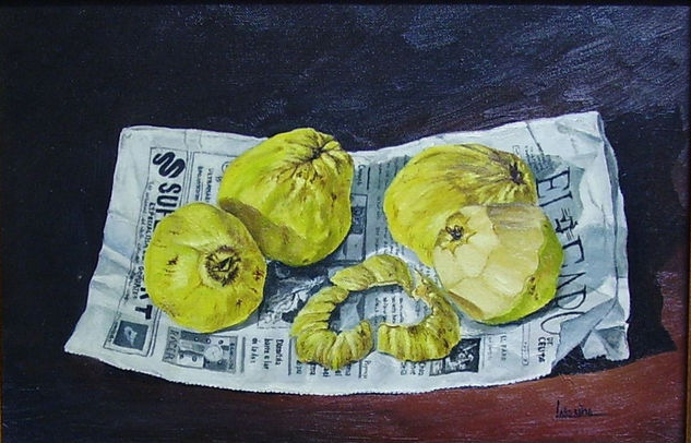 Membrillos Oil Panel Still Life Paintings