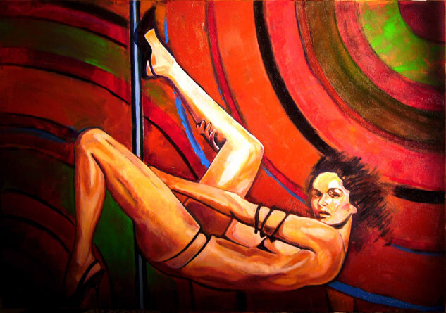 Striptease Barra Oil Canvas Nude Paintings