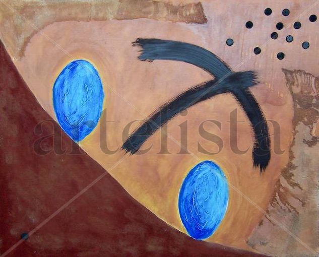 Vuelo de golondrinas Mixed media Panel Others