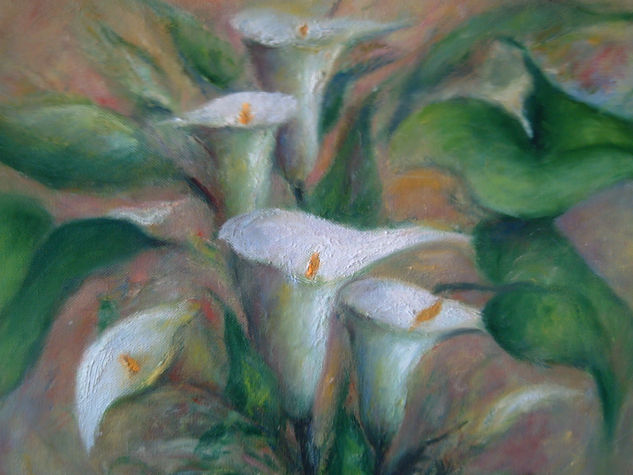 Calas Óleo Lienzo Floral