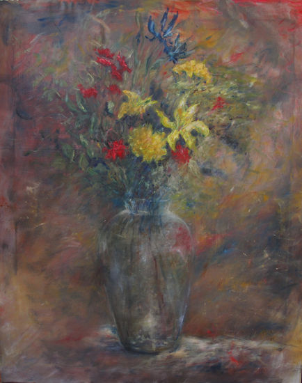 Jarrón con Flores Oil Canvas Still Life Paintings