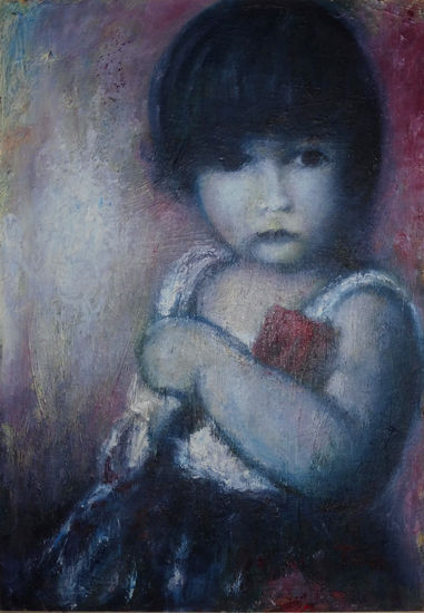 "Niña cubana con libro". Basada en una fotografía de Alberto Korda Óleo Otros Retrato