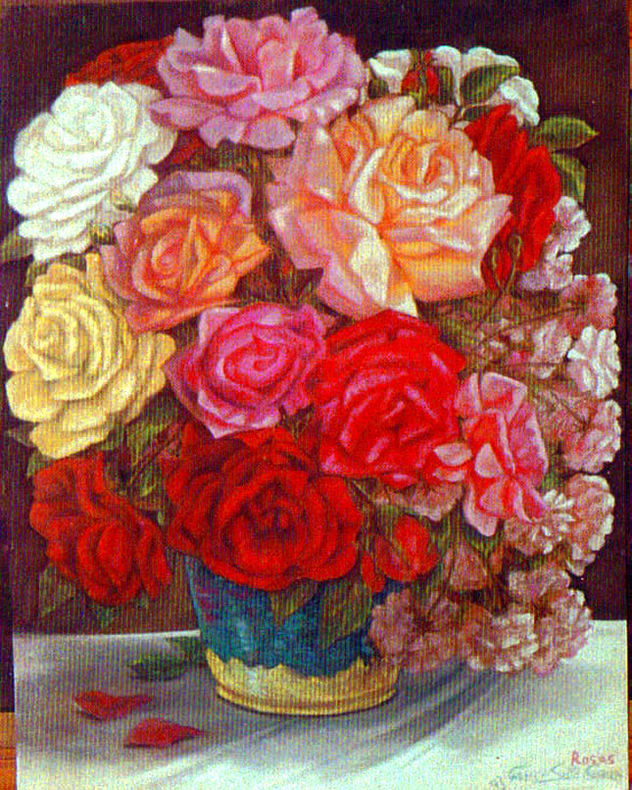 JARRON CON ROSAS