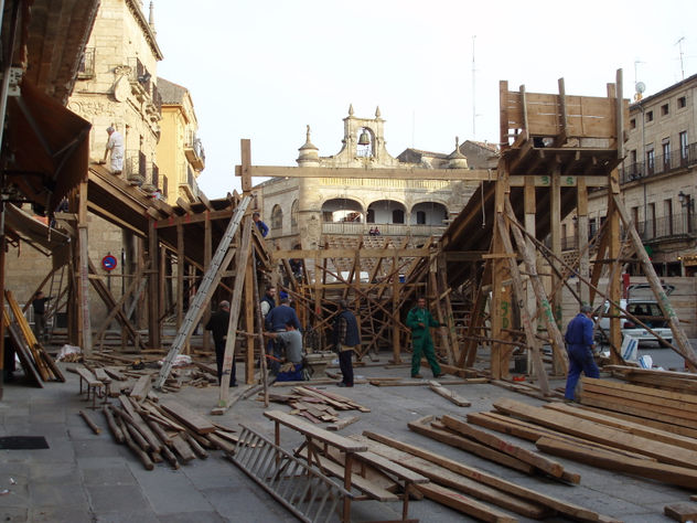 "Montaje de la plaza de torosII, Ciudad Rodrigo"