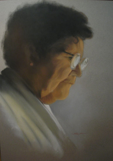 Abuela Maria Oil Canvas Portrait