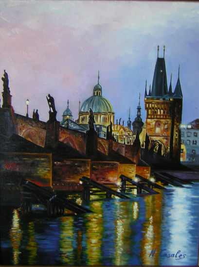 "Praga" Oil Canvas Landscaping