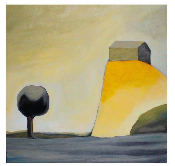 CENTRO DEL MUNDO,TEMPLO,CASA VIII Oil Canvas Landscaping