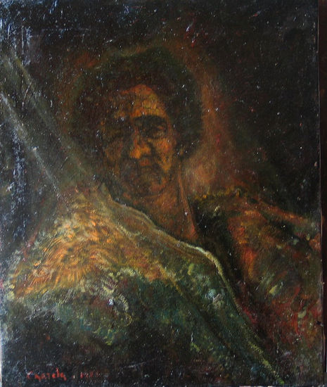 Tras la luz Oil Canvas Figure Painting