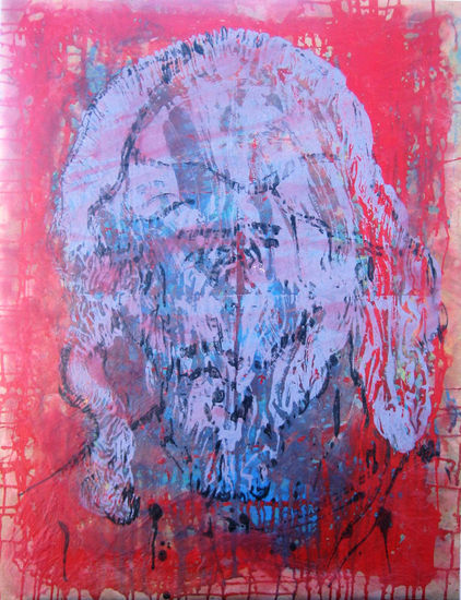 REJA DE SANGRE Media Mixta Tabla Retrato