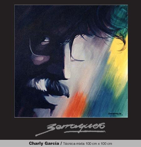 CHARLY GARCIA Acrylic Canvas Portrait