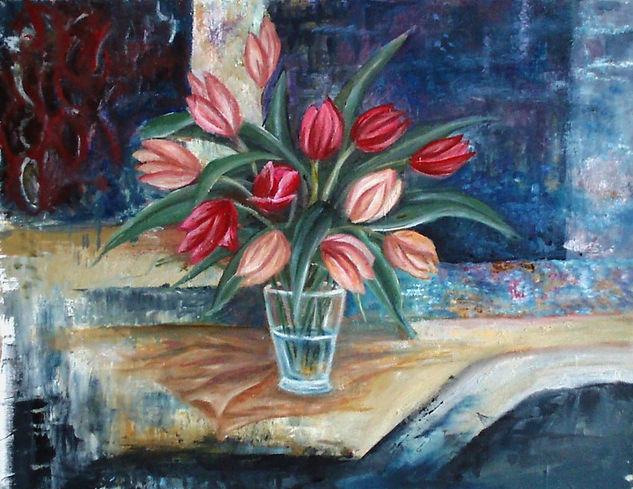 tulipanes Oil Canvas Landscaping