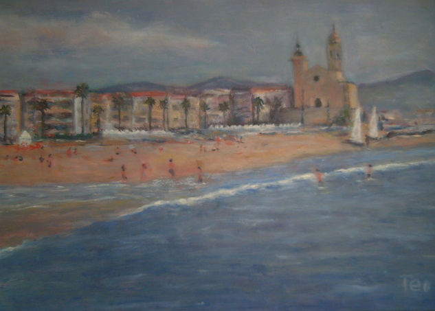 Sitges Oil Panel Landscaping