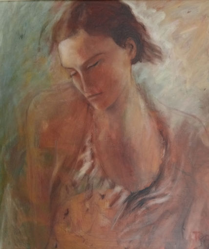 Mujer en beige
