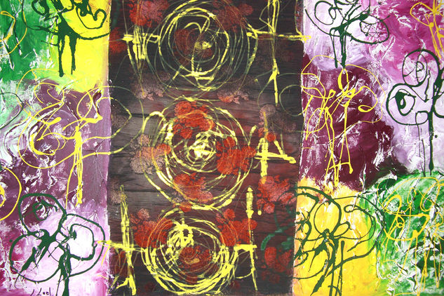 JARDÍN EN MAYO Mixed media Panel Others