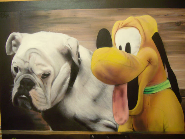 tristeza y alegria Acrylic Canvas Animals