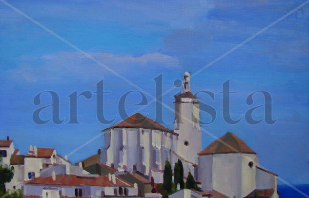 Iglesia 2. Cadaqués. Oil Others Landscaping