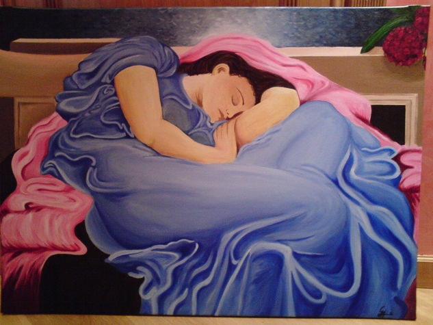 LA SIESTA Acrylic Canvas Figure Painting