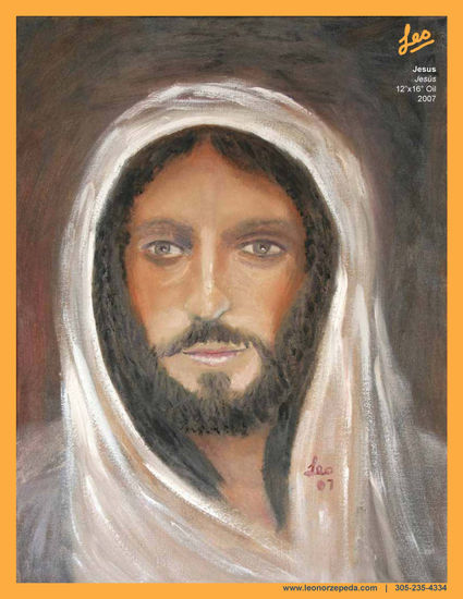 JESUS Oil Textile Portrait