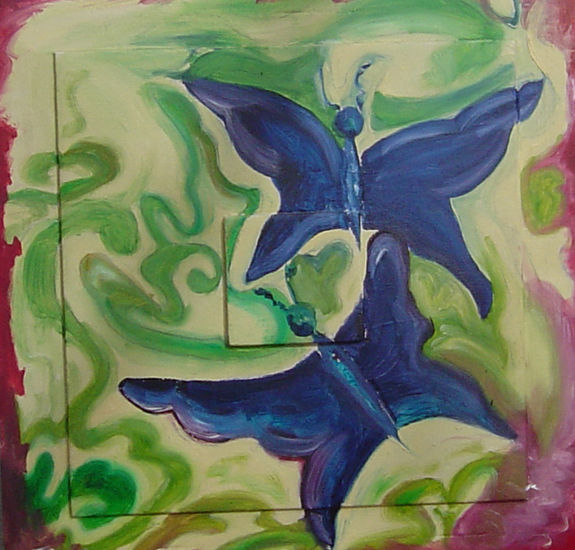 Mariposas Oil Panel Animals