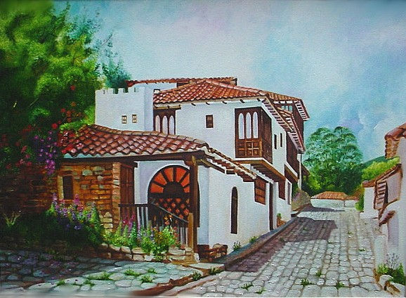 VILLA SANTA MARIA DE LEYVA Óleo Lienzo