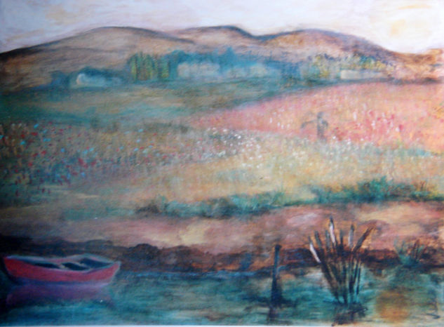 Recordando a Vincent Mixed media Panel Landscaping