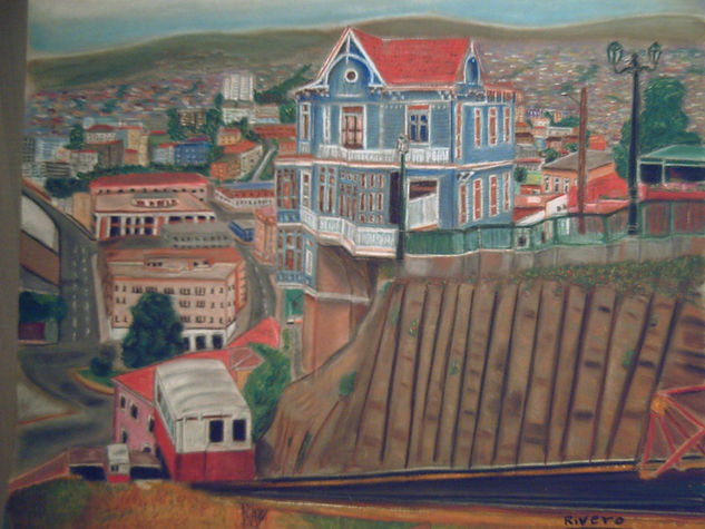 Valparaíso (Chile) Pastel Paper Landscaping