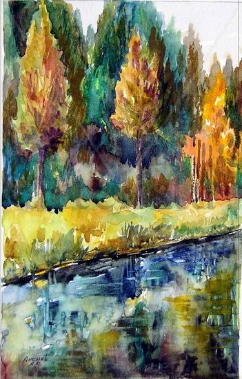 Paisaje Otoñal Watercolour Paper Landscaping