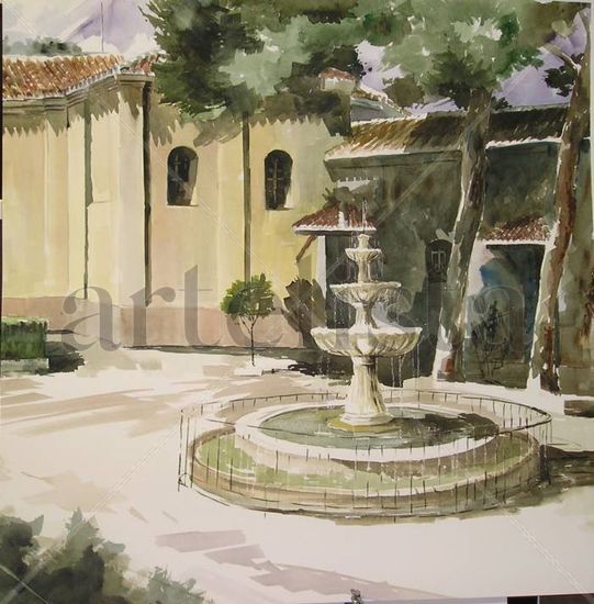 Virgen las Viñas Santuario(Tomelloso) Watercolour Paper Landscaping