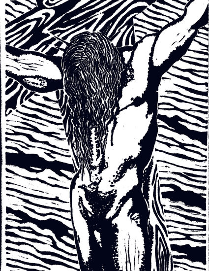 CORPUS CRHISTI Linocut