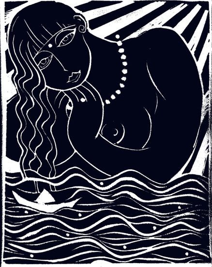 SIRENITA Linocut