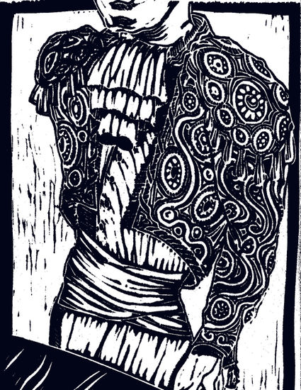 EL TRAJE DE TORERO Linocut