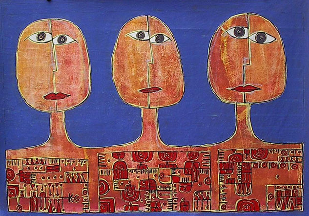 tres rostros del pasado imperfecto Acrylic Canvas Others