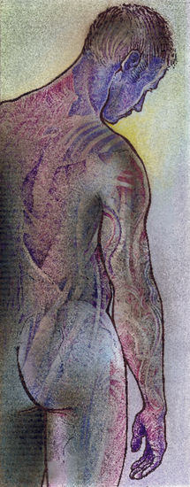 desnudo masculino I Mixed Media