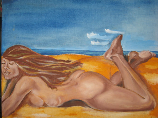 en la playa