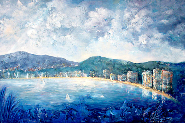 BAHIA ACAPULCO Oil Canvas Marine Painting